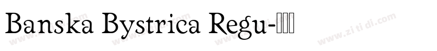 Banska Bystrica Regu字体转换